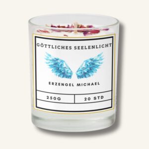 Erzengelkerze Erzengel Michael im Glas – handgegossene Duftkerze für Schutz, Mut und Reinigung