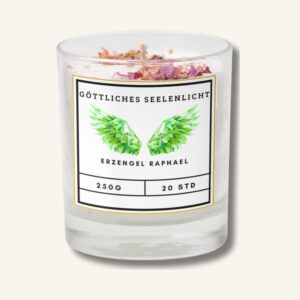 Erzengelkerze Erzengel Raphael im Glas – handgegossene Duftkerze für Heilung, Harmonie und inneren Frieden